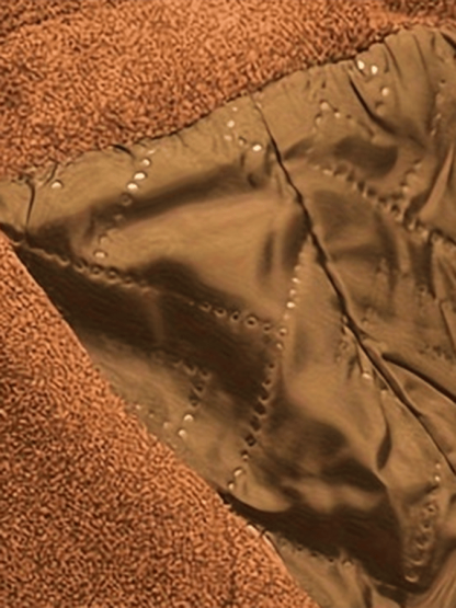 Men's Fashionable Double-Breasted Thickened Quilted Extra Long Knee-Length Woolen Coat