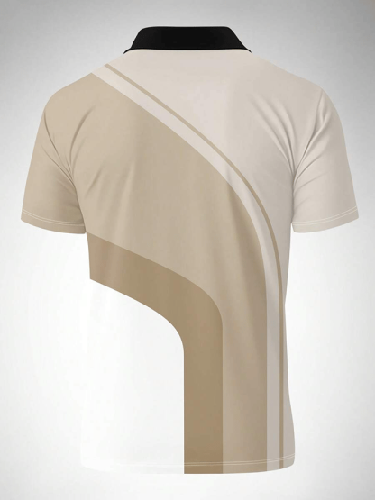 Men's Stylish Letter Print Casual Polo Shirt