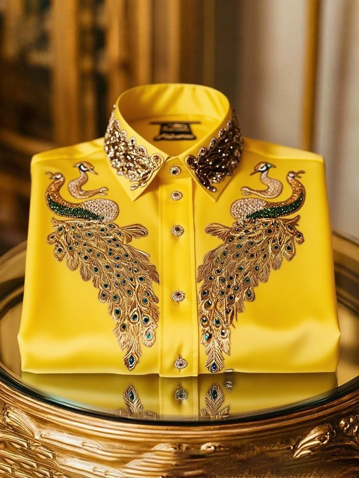 Men's Satin Luxe Long Sleeve Button Down Shirt