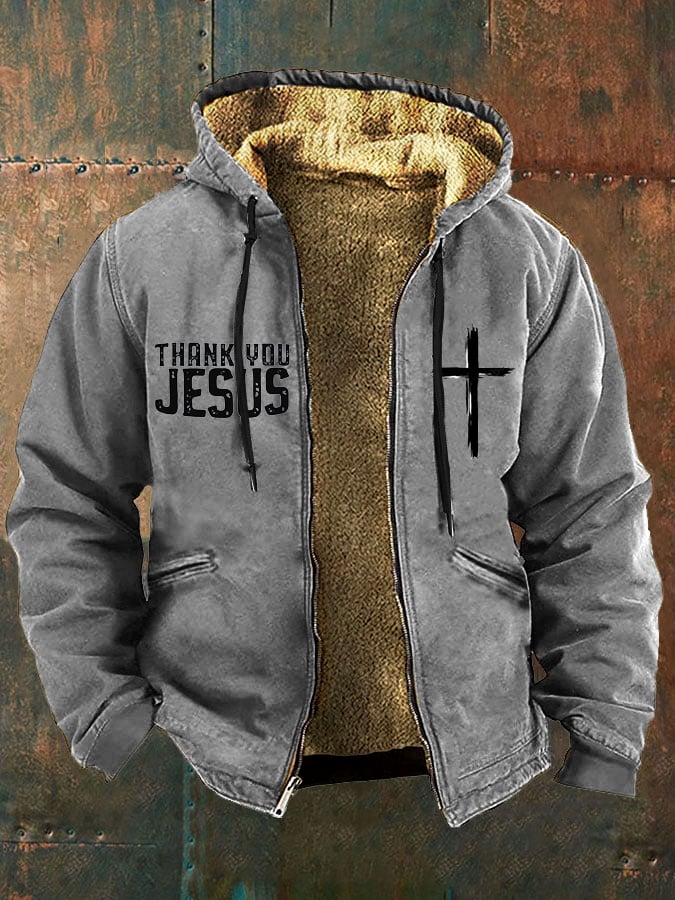 Men's Faith in God Fleece Jacket Multicolor