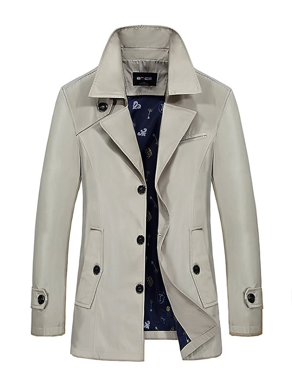 Men's Light Luxury Business Pocket Windbreaker