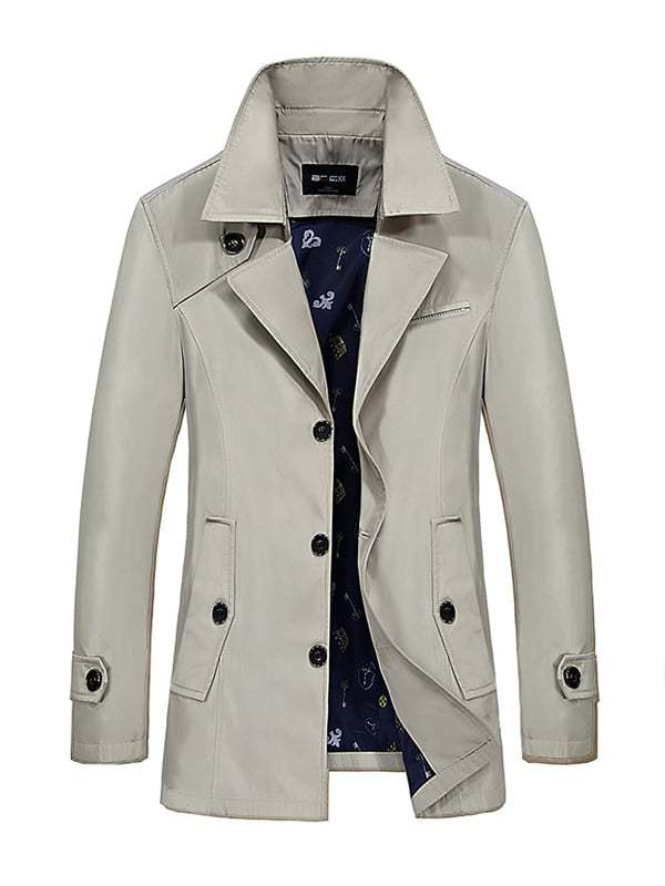 Men's Light Luxury Business Pocket Windbreaker