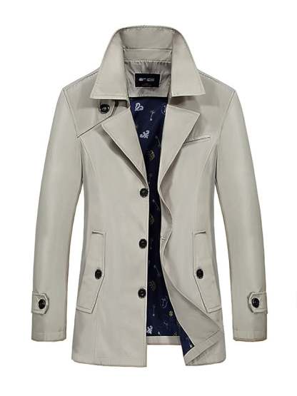 Men's Light Luxury Business Pocket Windbreaker