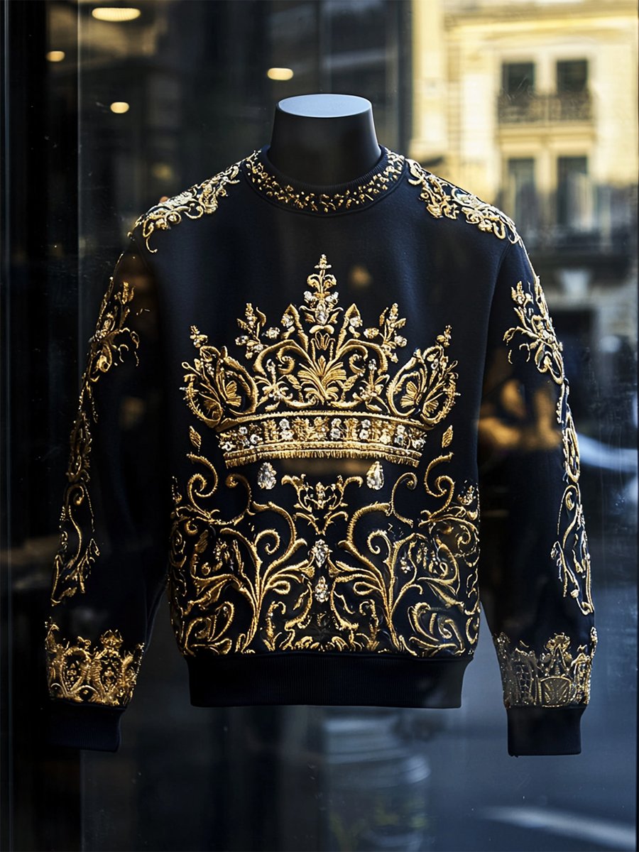 Men's Vintage Luxury Pullover Sweatshirt