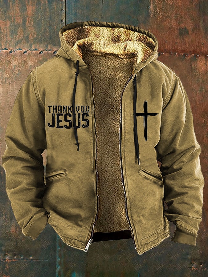 Men's Faith in God Fleece Jacket Multicolor