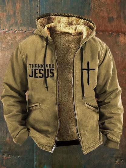 Men's Faith in God Fleece Jacket Multicolor