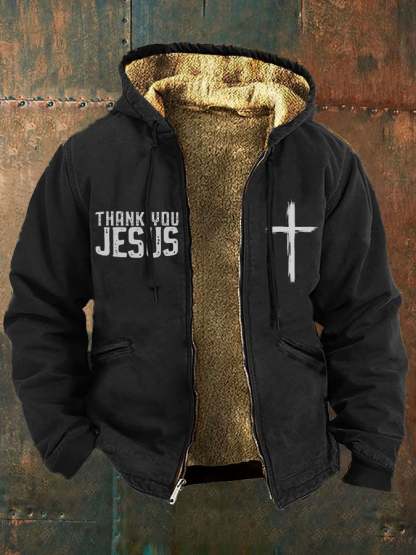 Men's Faith in God Fleece Jacket Multicolor
