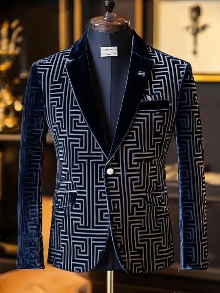 Men's Luxury Business Print Blazers