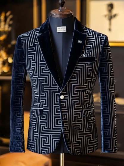 Men's Luxury Business Print Blazers