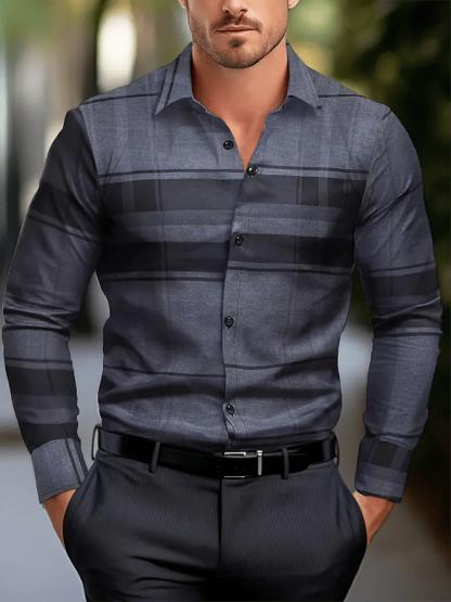 Men's Plaid Business Casual Shirt
