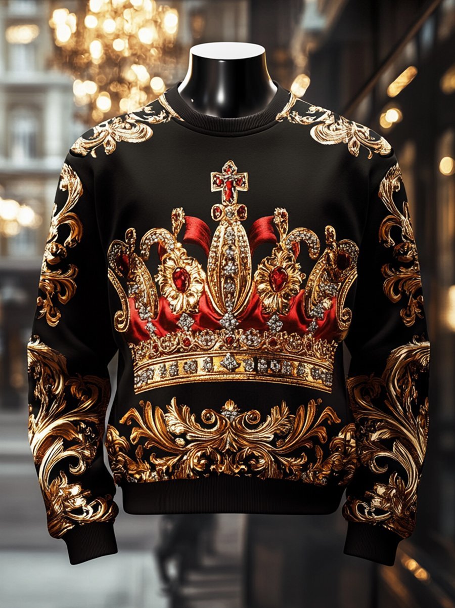 Men's Vintage Luxury Pullover Sweatshirt