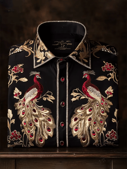 Men's Satin Luxe Long Sleeve Button Down Shirt