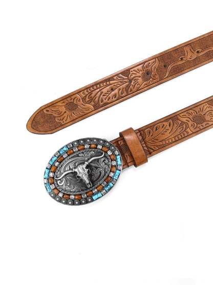 Western Denim Personalized Rivet Belt