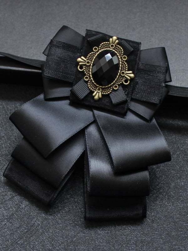 Men's Satin Double Layer Formal Suit Banquet Bow Tie