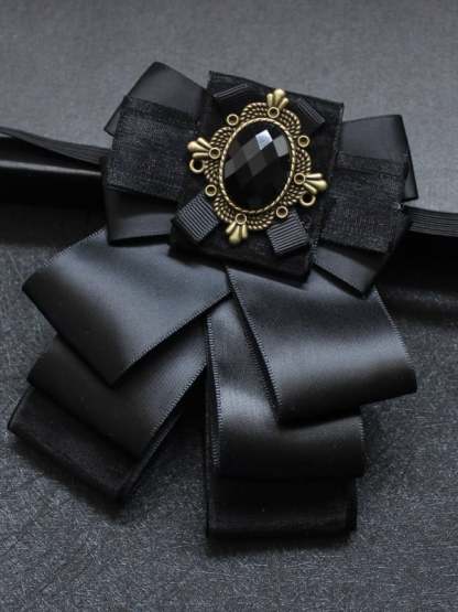 Men's Satin Double Layer Formal Suit Banquet Bow Tie