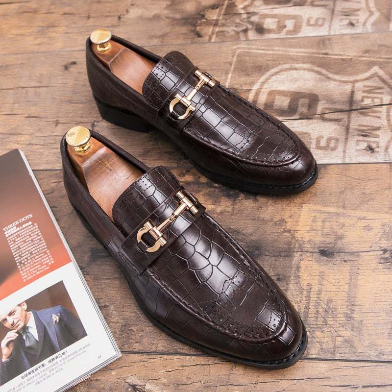 Men'S Business Casual Exotic Skin Shoes