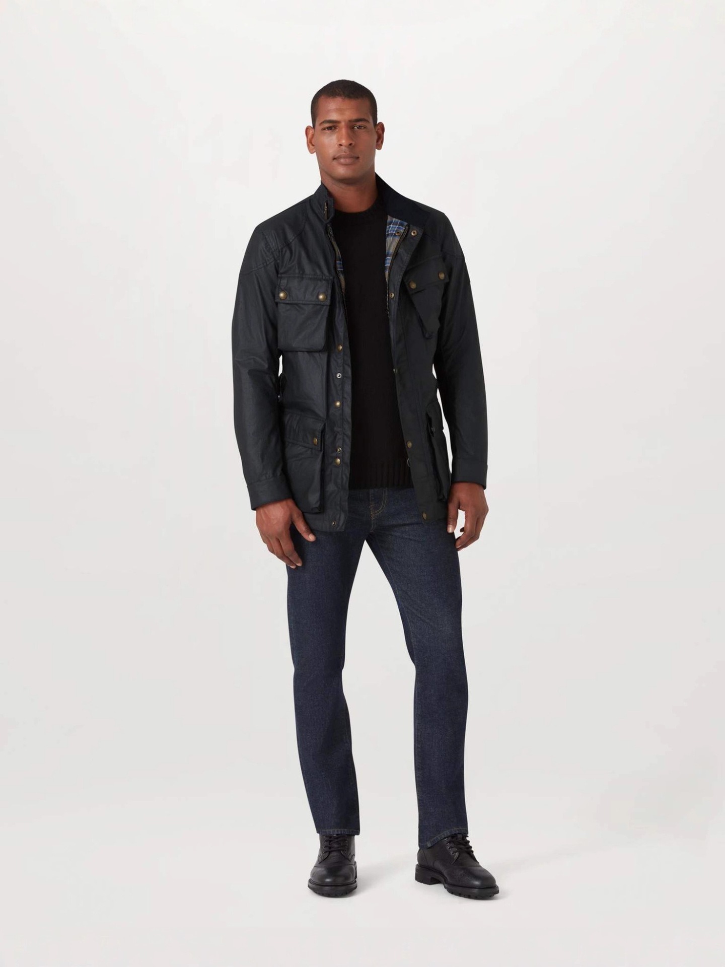 Men's Retro Button Zipper Work Jacket