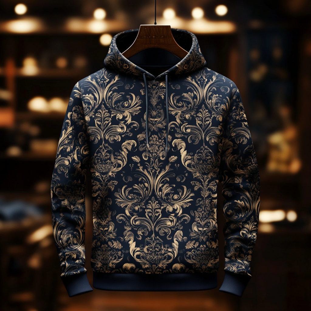 Barocco Art Print Hoodie Men
