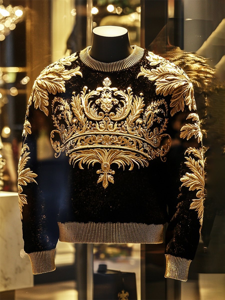 Men's Vintage Luxury Pullover Sweatshirt