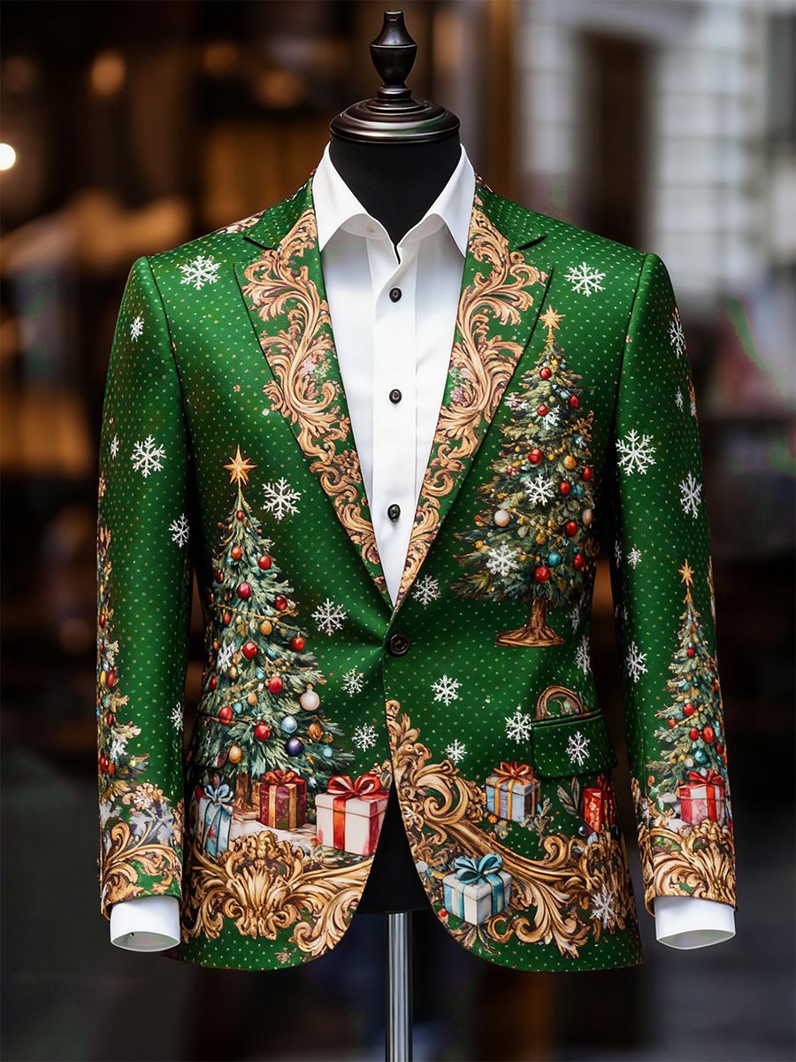 Men's Business Casual Christmas Suit Outerwear