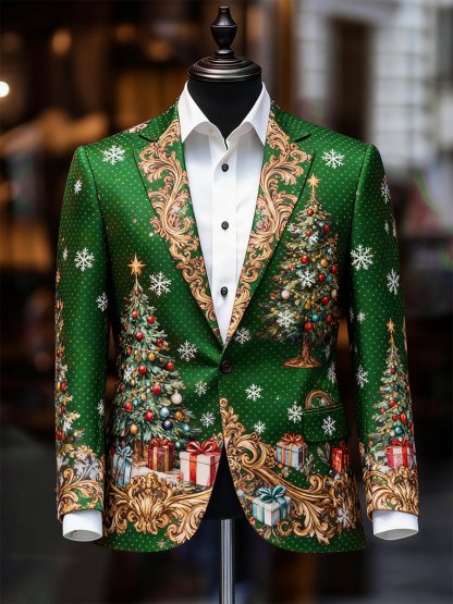 Men's Business Casual Christmas Suit Outerwear