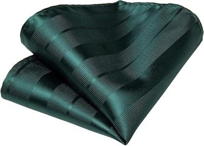 Men's Solid Color Tie and Pocket Square Set,Solid Green