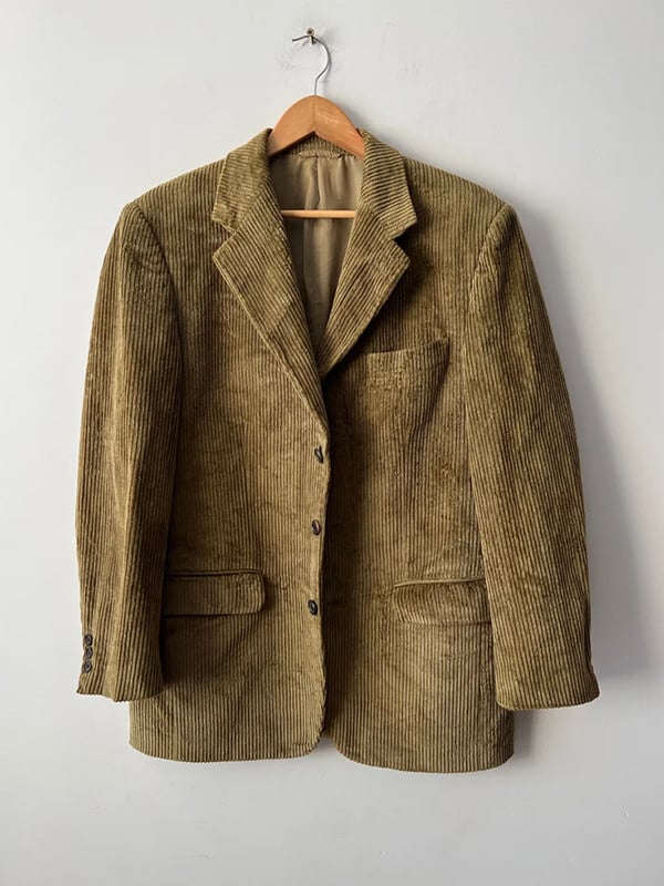 Men's Outdoor Vintage Corduroy Lapel Pocket Jacket