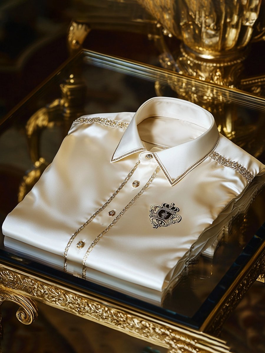 Men's Silk Luxury Business Long Sleeve Shirt