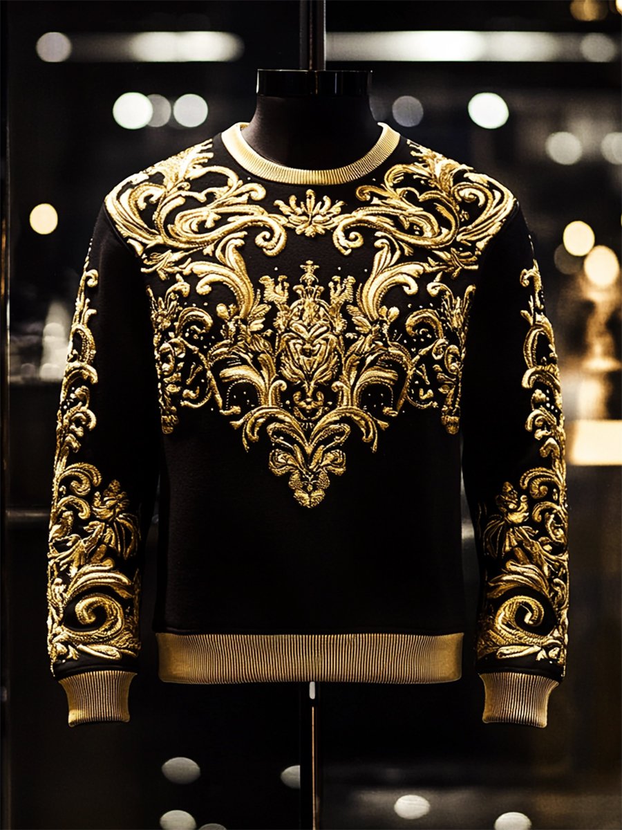 Men's Vintage Luxury Pullover Sweatshirt