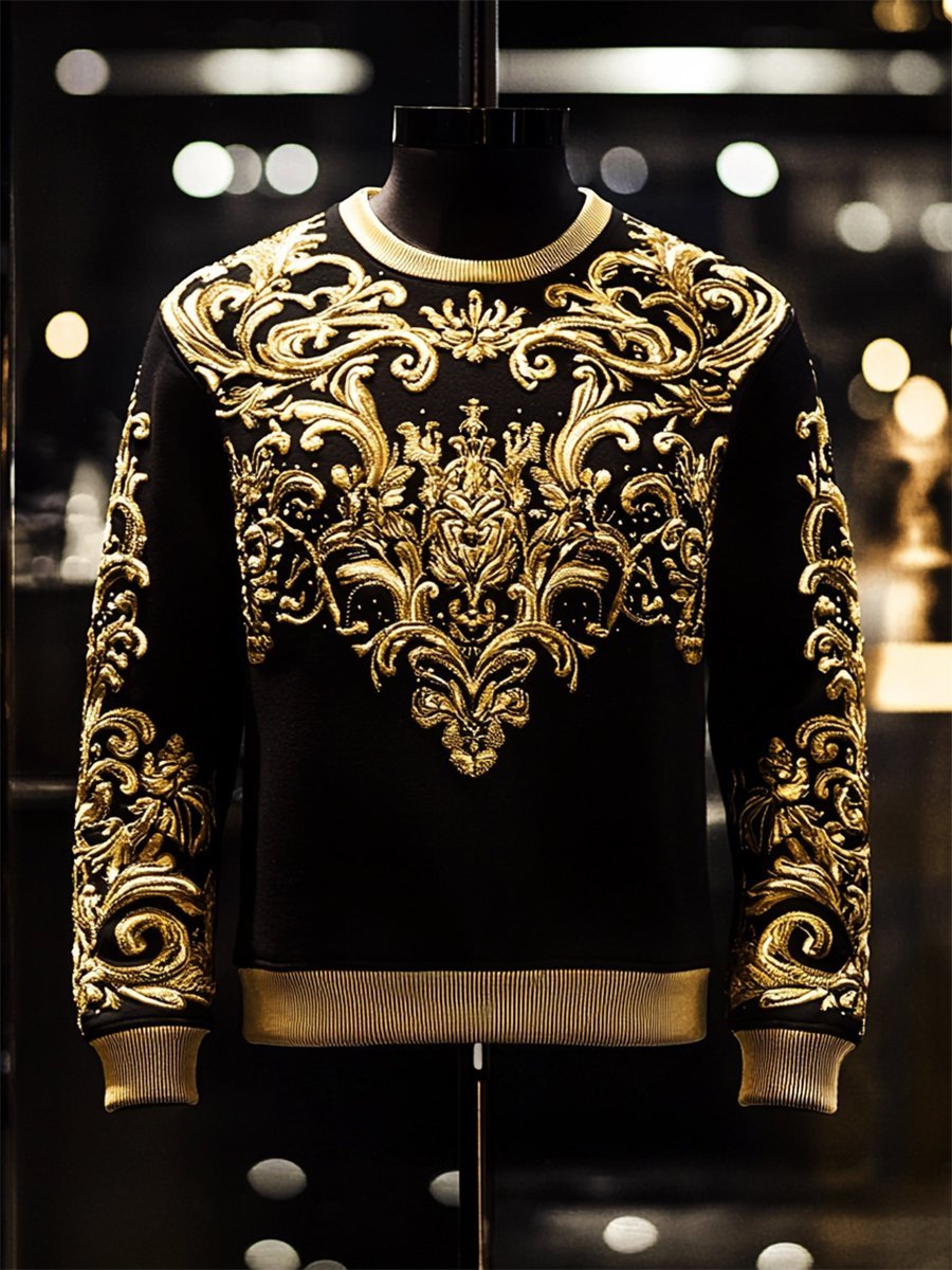 Men's Vintage Luxury Pullover Sweatshirt