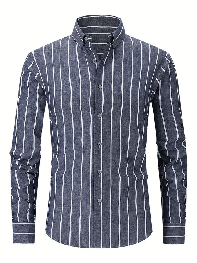 Men's Striped Business Casual Shirt