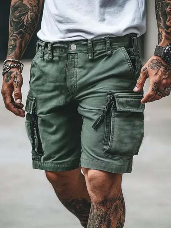 Men's Vintage Multi-Pocket Cargo Shorts