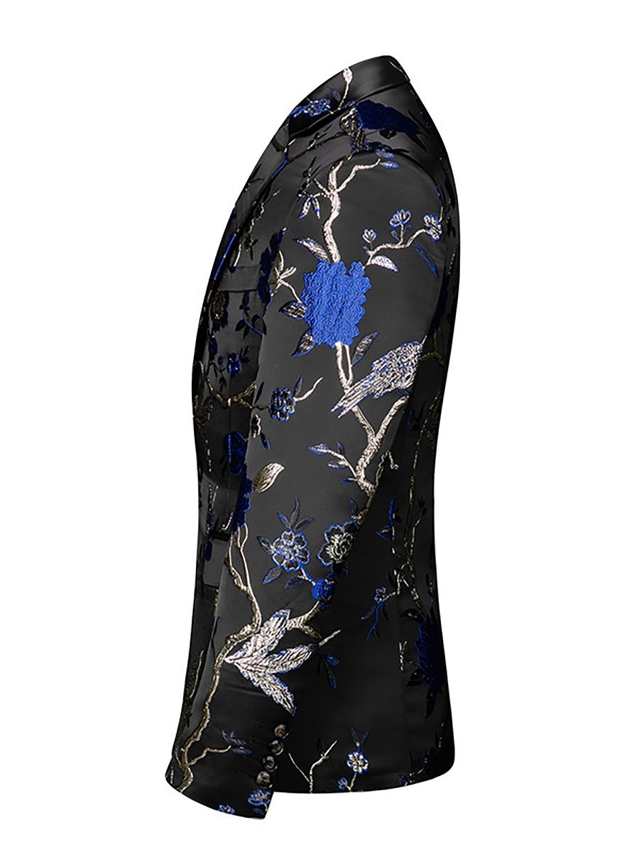 Men's Business Casual Banquet Gold Stamping Suit Jacket