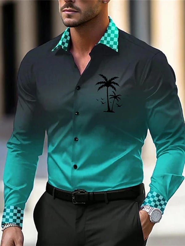 Men's Light Luxury Business Striped Print Shirt