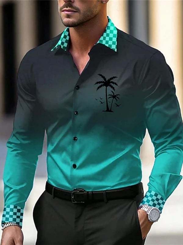 Men's Light Luxury Business Striped Print Shirt