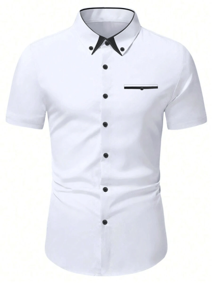 Men's Business Casual Short Sleeve Shirt