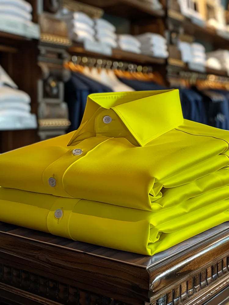 Men's Luxury Romantic Contrast Color Print Long Sleeve Shirt