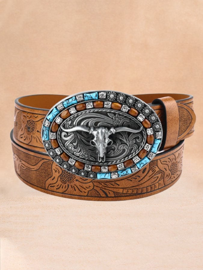 Western Denim Personalized Rivet Belt