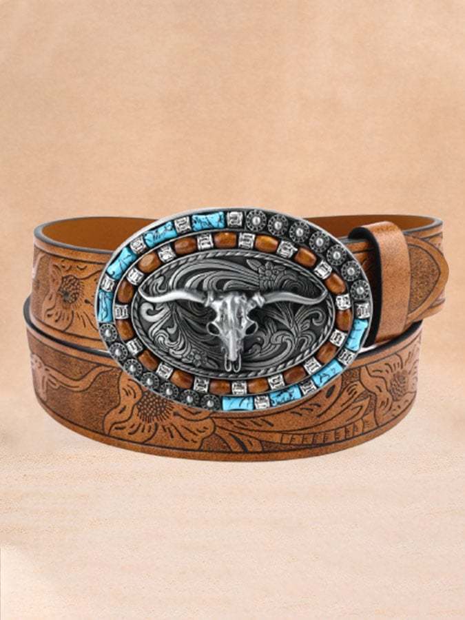 Western Denim Personalized Rivet Belt