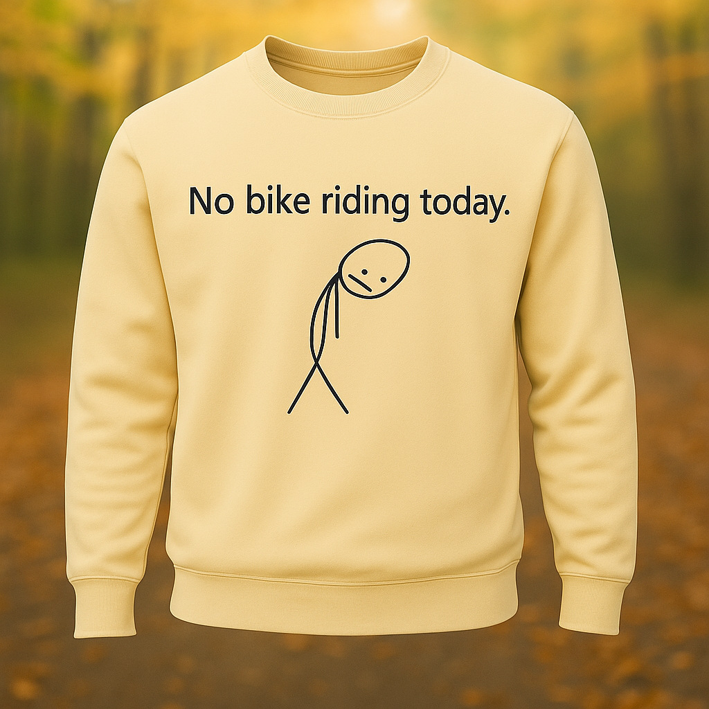 No Bike Riding Today Riding Lovers Long Sleeve Sweatshirt