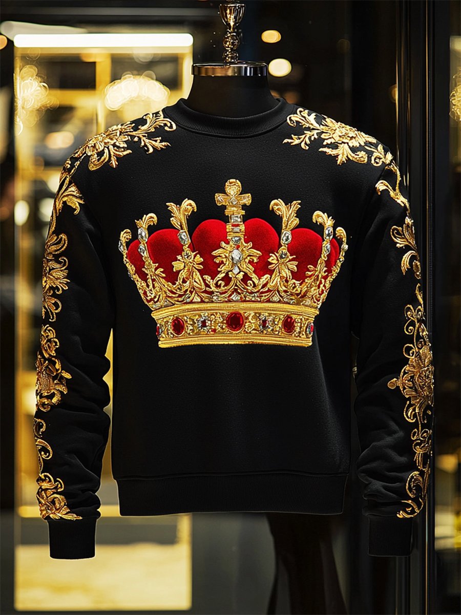 Men's Vintage Luxury Pullover Sweatshirt