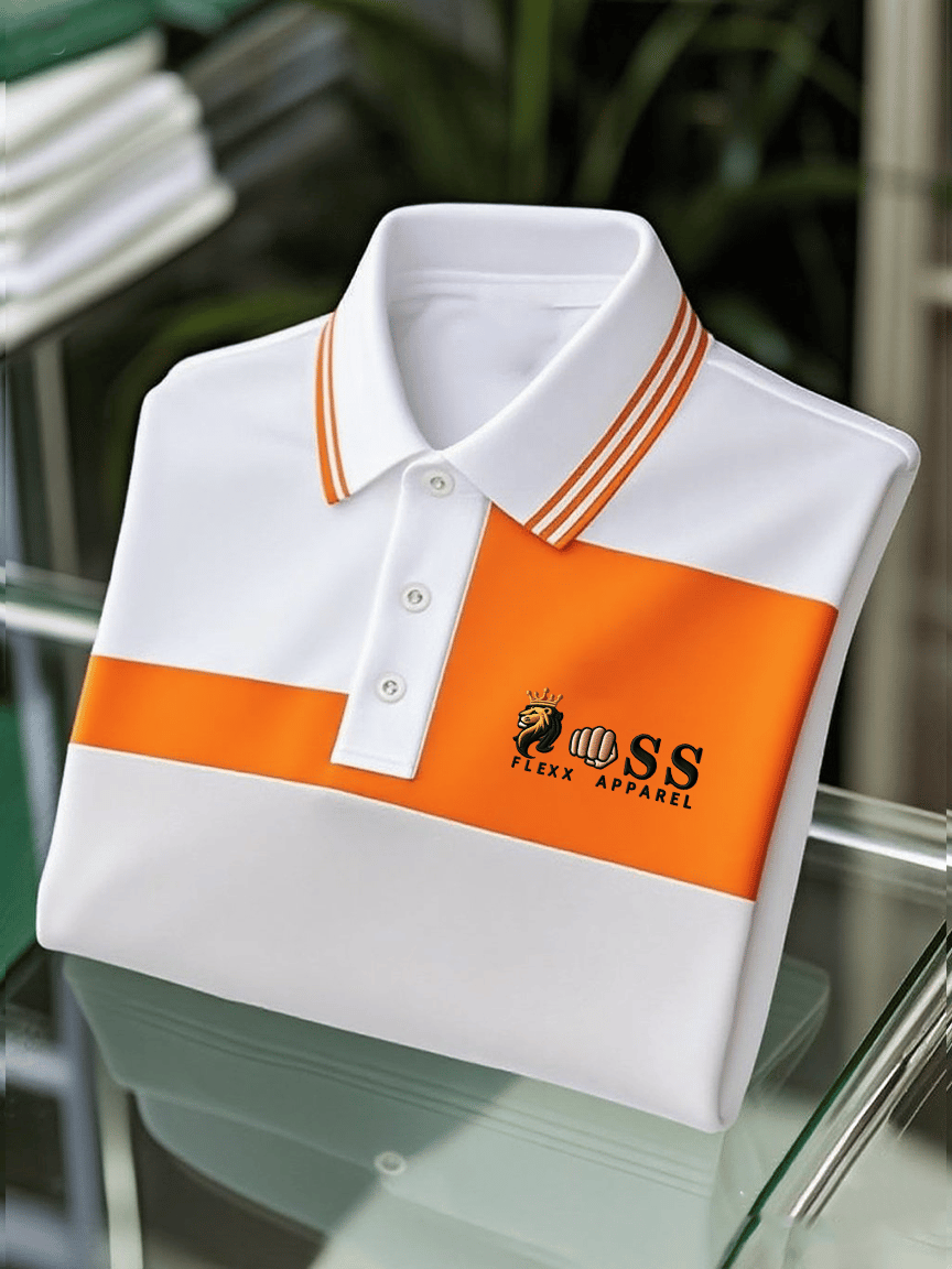 Men's Business Casual Printed Polo Shirt