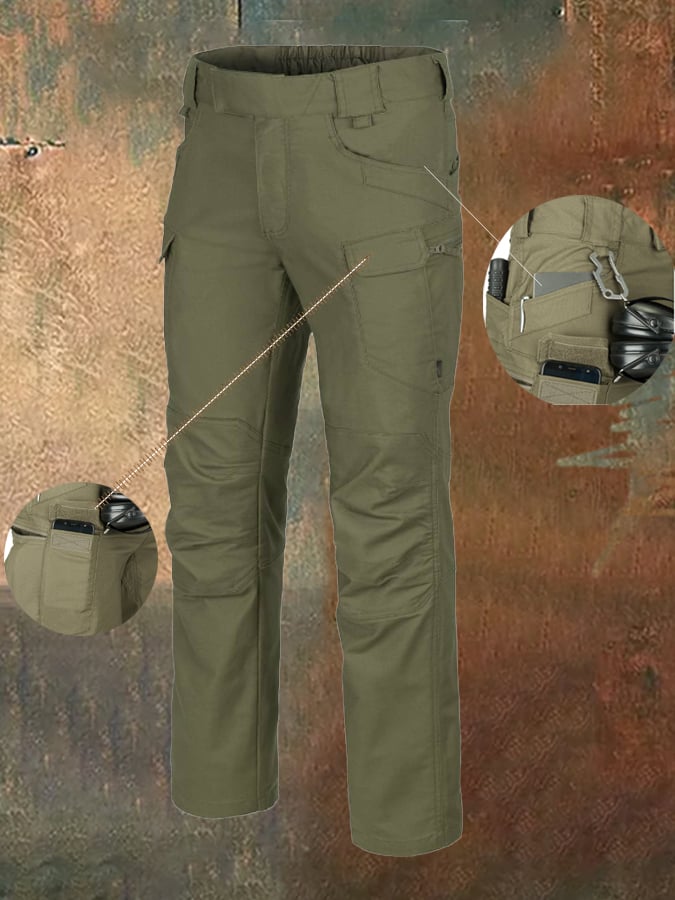 Men's outdoor multi-pocket functional training waterproof and tear-proof overalls