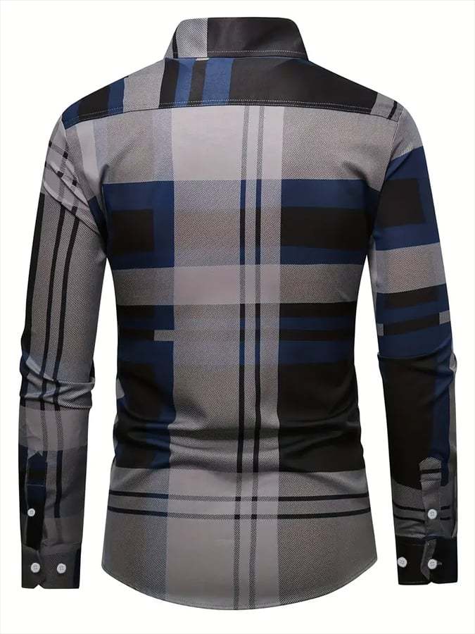 Men's Plaid Business Casual Shirt