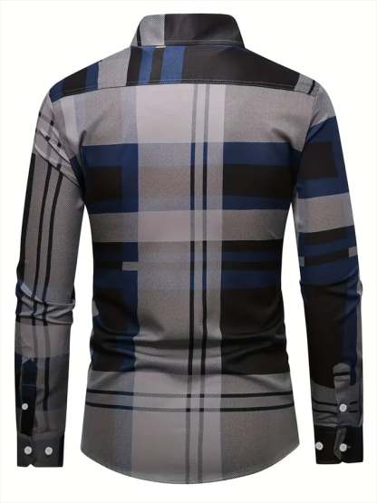 Men's Plaid Business Casual Shirt