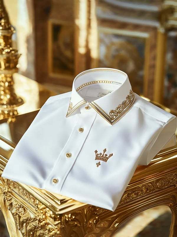 Men's Satin Luxury Solid Color Business Long Sleeve Shirt