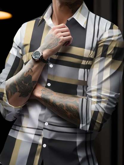Men's Plaid Business Casual Shirt