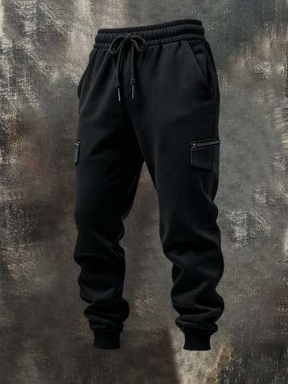 Men's Fashion Special Jacquard Pattern Henry Casual Sweatshirt Suit