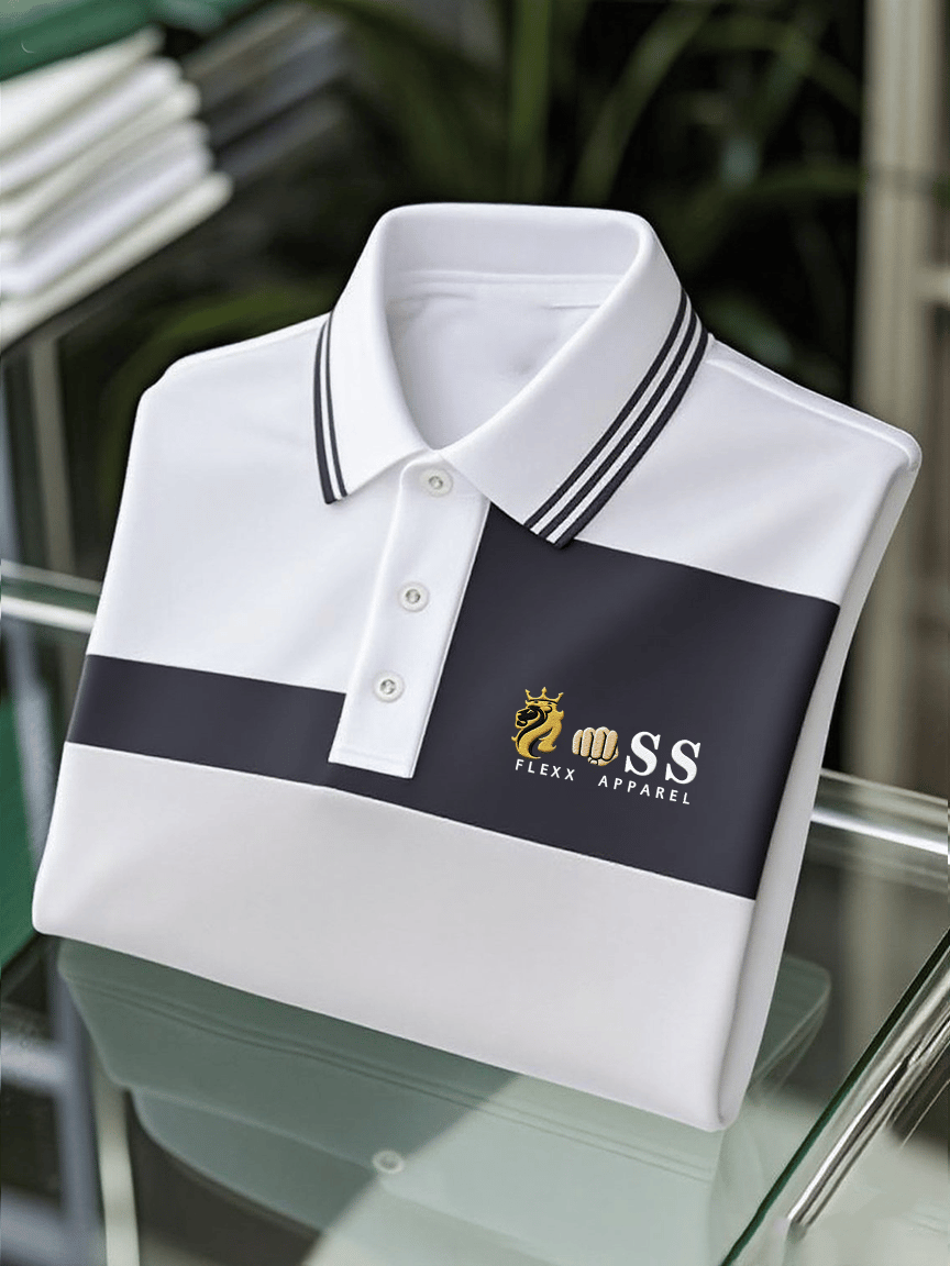 Men's Business Casual Printed Polo Shirt