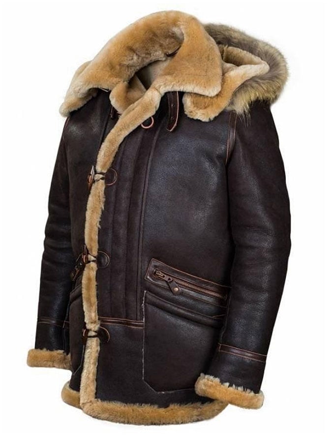 Men's Retro Faux Fur All-in-One Warm Jacket